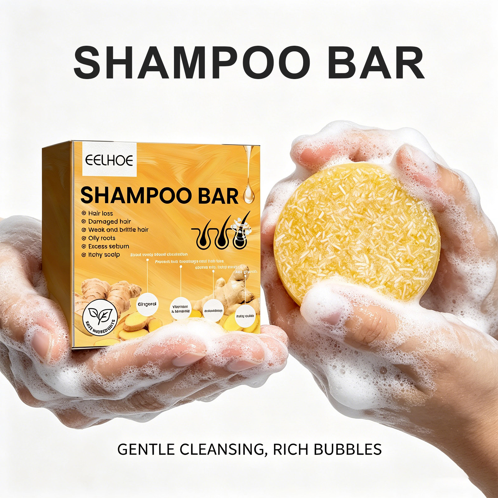 Hair Care Pantene - شامبو صلب بالزنجبيل للعناية بالشعر، قطعة