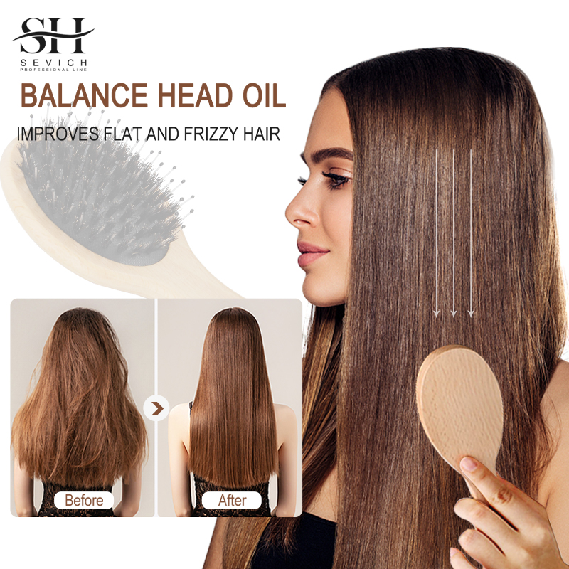 Hair Care Salon - الخنزير الطبيعي الخشن الشعر رقيق مشط