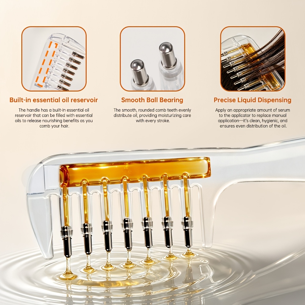 مشط شفاف محمول لتطبيق السوائل  - مراجعة Hair Care Oil Serum وسعره