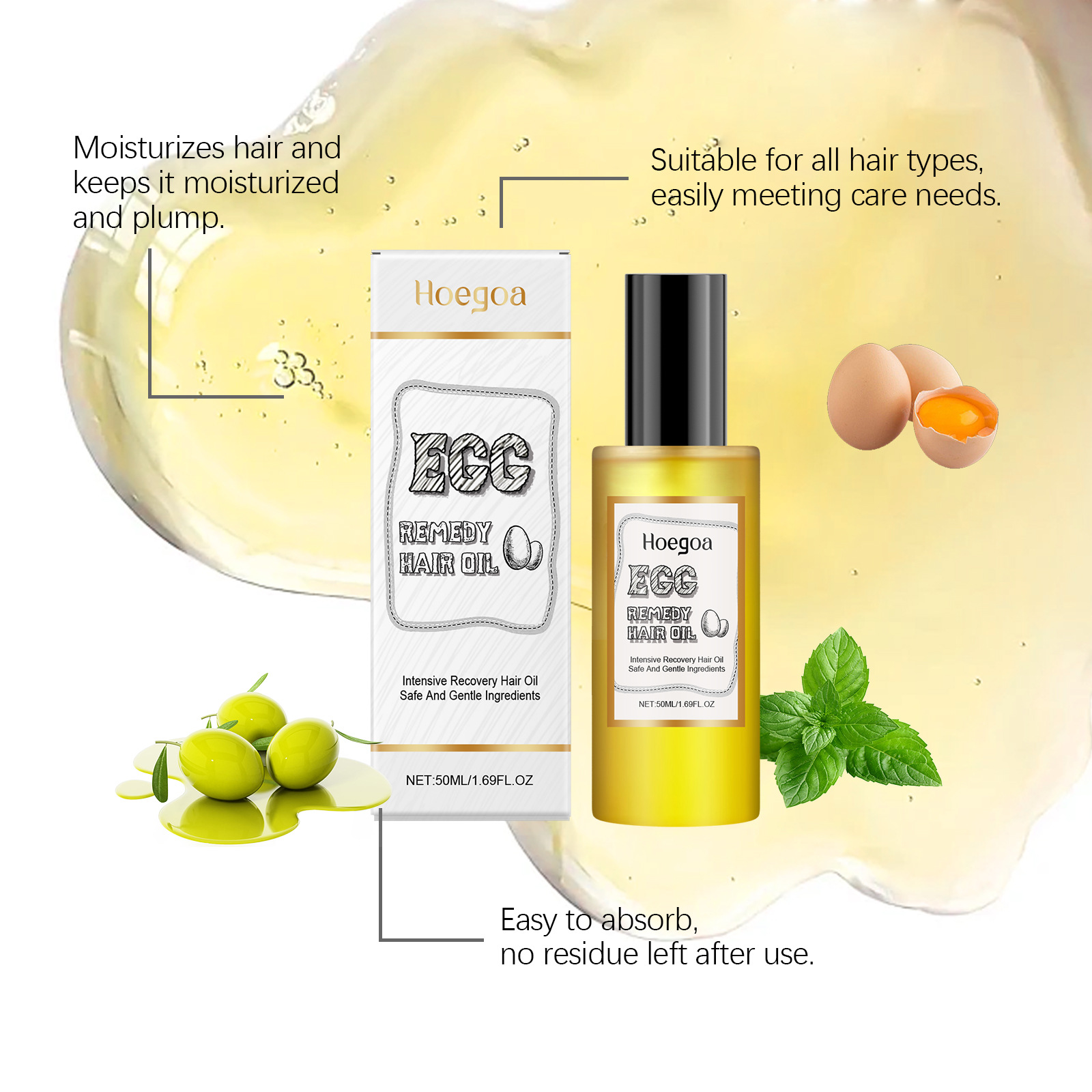 علاج البيض زيت الشعر استعادة ل - مراجعة Hair Care Nature وسعره