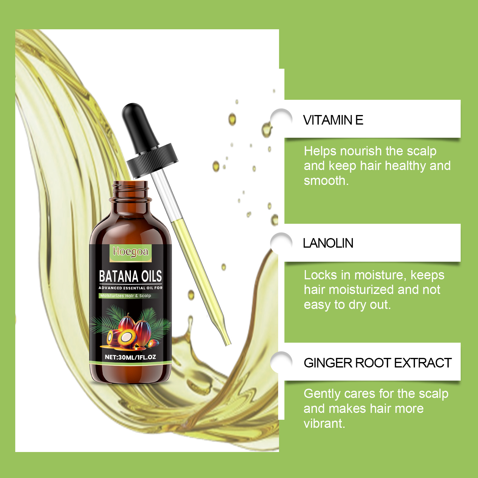 زيت باتانا لنمو الشعر، تنشيط،  - مراجعة Hair Care Nature وسعره
